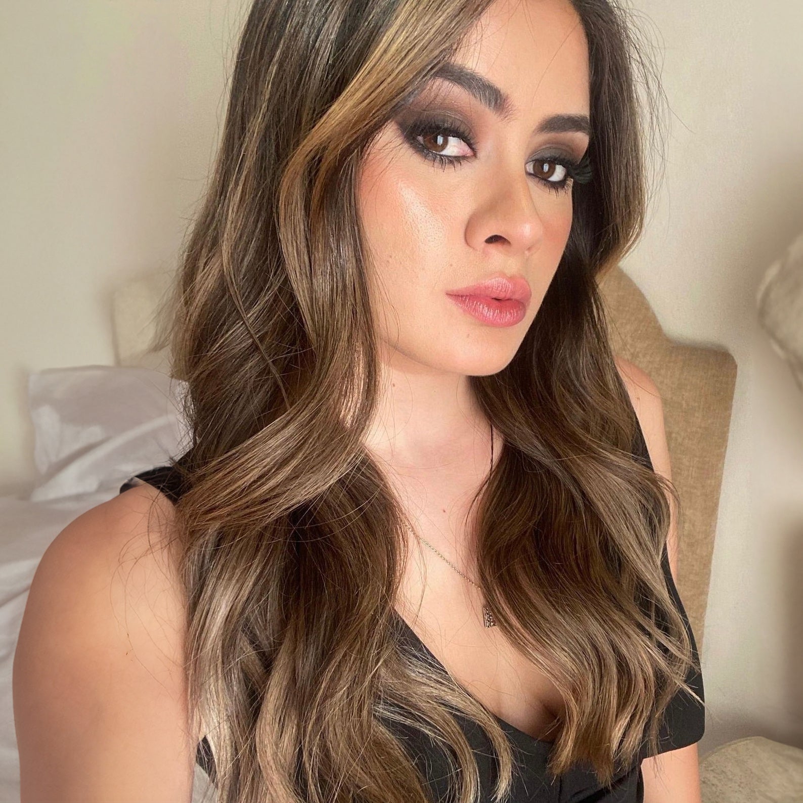 Close up photo of Natalie Michelle Hair Extensions in colour Bronzella Balayage T2/14.