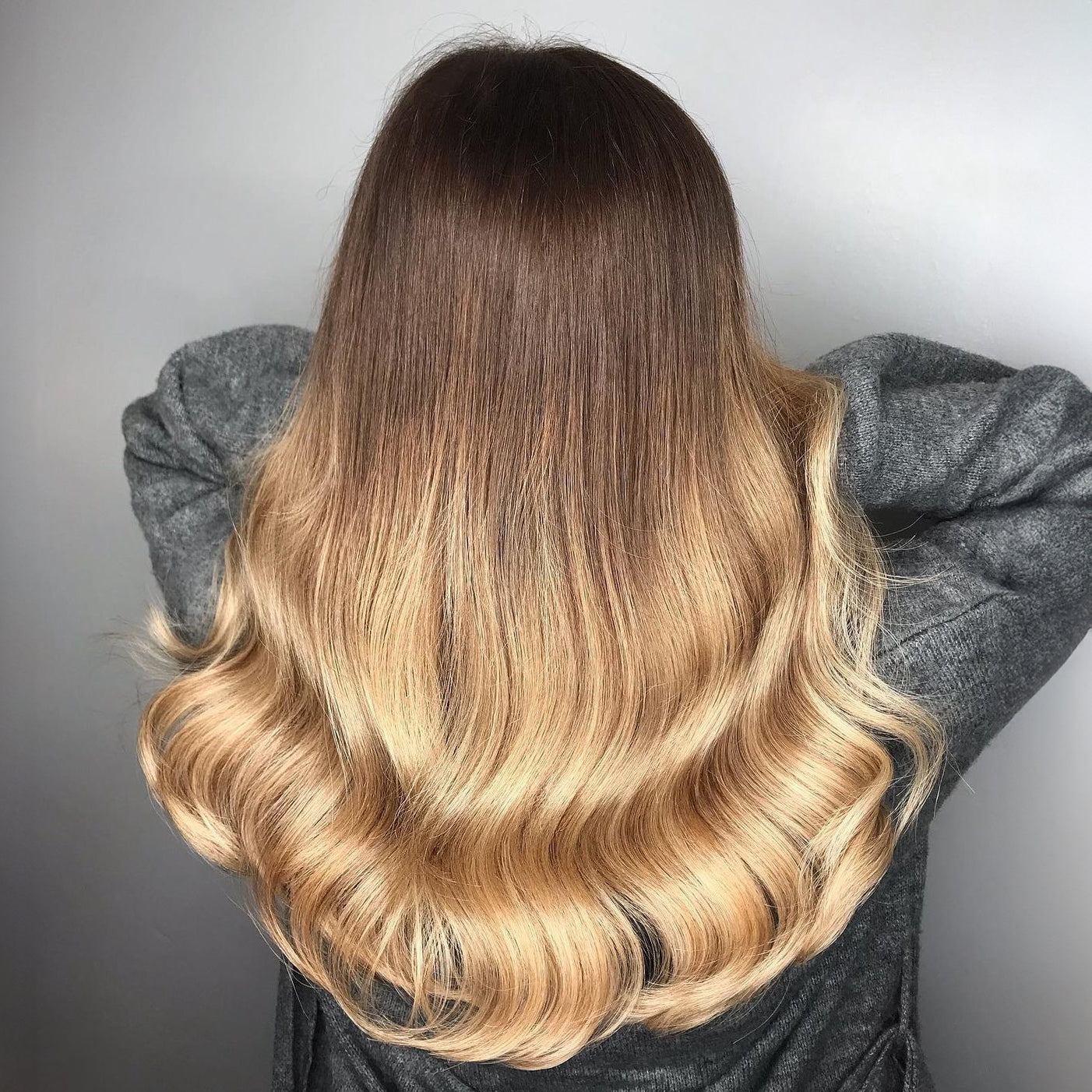 Close up photo of Natalie Michelle Hair Extensions in colour Jasper Jinx Balayage B6/18/60.